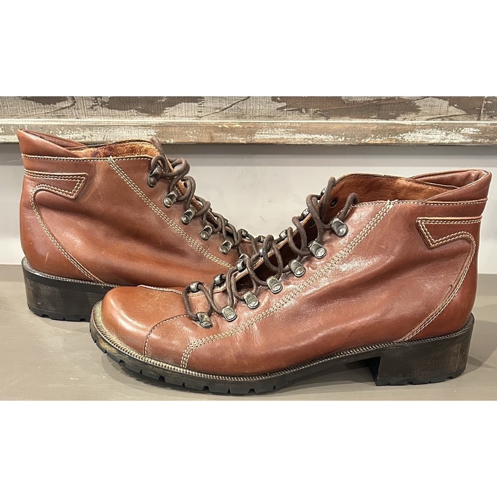 Donald J Pliner Sport 103 Alon Italian Hiking Boots Lace Vibram Soles Size 9.5 M - Picture 8 of 11